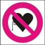 Symbol - zákaz vstupu s kardiostimulátorem