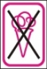 Symbol - zákaz konzumace zmrzliny