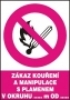 Zákaz kouření a manipulace s plamenem v okruhu ..m od…